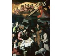 WYKUJMYTO Riproduzione Dipinto Tela da Arte Stampe Arte Quadro Adorazione dei pastori di Francisco De Zurbaran Per la Decorazione Murale 60x90cm
