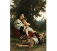 WYKUJMYTO Riproduzione Dipinto Tela da Arte Stampe Arte Quadro Carità dal Salon di Parigi di William Adolphe Bouguereau Per la Decorazione Murale 60x90cm
