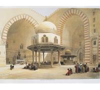 WYKUJMYTO Riproduzione Dipinto Tela da Arte Stampe Arte Quadro Cortile del sultano Hassan Incisione di David Roberts Per la Decorazione Murale 60x90cm