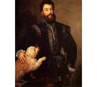 WYKUJMYTO Riproduzione Dipinto Tela da Arte Stampe Arte Quadro Federigo Gonzaga di Mantova di Tiziano Per la Decorazione Murale 60x90cm