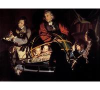 WYKUJMYTO Riproduzione Dipinto Tela da Arte Stampe Arte Quadro Filosofo che espone il movimento dei pianeti Scienziati di Wright di Derby Per la Decorazione Murale 60x90cm