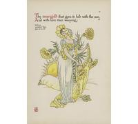 WYKUJMYTO Riproduzione Dipinto Tela da Arte Stampe Arte Quadro Fiori dal giardino di Shakespeare di Walter Crane Per la Decorazione Murale 60x90cm
