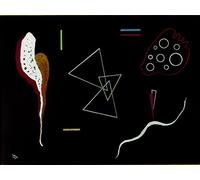 WYKUJMYTO Riproduzione Dipinto Tela da Arte Stampe Arte Quadro Galleria di pittura dei tre triangoli di Arte Moderna di Wassily Kandinsky Per la Decorazione Murale 60x90cm