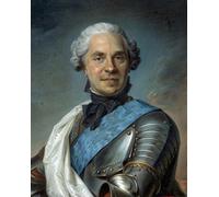 WYKUJMYTO Riproduzione Dipinto Tela da Arte Stampe Arte Quadro il Maresciallo di Sassonia Ritratto di Hermann Maurice di Sassonia di Maurice Quentin De La Tour Per la Decorazione Murale 60x90cm