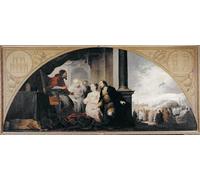 WYKUJMYTO Riproduzione Dipinto Tela da Arte Stampe Arte Quadro la Fondazione di Santa Maria Maggiore di Bartolomé Esteban Murillo Per la Decorazione Murale 60x90cm