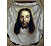 WYKUJMYTO Riproduzione Dipinto Tela da Arte Stampe Arte Quadro la Sindone di Santa Veronica di Philippe De Champaigne Per la Decorazione Murale 60x90cm