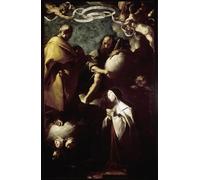 WYKUJMYTO Riproduzione Dipinto Tela da Arte Stampe Arte Quadro la Visione di Santa Teresa d'Avila di Francesco Del Cairo Per la Decorazione Murale 60x90cm