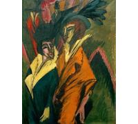 WYKUJMYTO Riproduzione Dipinto Tela da Arte Stampe Arte Quadro Ragazza sotto l'ombrello giapponese di Ernst Ludwig Kirchner Per la Decorazione Murale 60x90cm