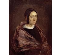 WYKUJMYTO Riproduzione Dipinto Tela da Arte Stampe Arte Quadro Ritratto di Catherine Roumy di Jean Francois Millets Per la Decorazione Murale 60x90cm