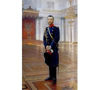 WYKUJMYTO Riproduzione Dipinto Tela da Arte Stampe Arte Quadro Ritratto di Nicola II l'ultimo imperatore russo Il'ya Repin Per la Decorazione Murale 60x90cm