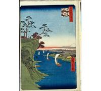 WYKUJMYTO Stampe Artistiche su Tela Le cento celebrità di Edo Veduta di Konodai e del fiume Tone Hiroshige Utagawa Color State Hermitage Per la Decorazione della Camera da Letto 60x90cm