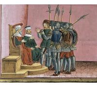 WYKUJMYTO Tela da Arte Stampe Arte Quadro i sacerdoti ricordano a Ponzio Pilato che Gesù aveva predetto la sua risurrezione di Cristoforo De Predis Per la Decorazione Murale 60x90cm
