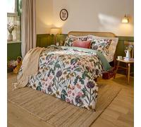Wylder Florapedia Set copripiumino - Autunno Country floreale misto cotone biancheria da letto (avena - Super King)