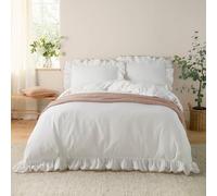 Wylder Nature Set copripiumino Blousey in cotone con volant - Rosa - Doppio