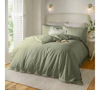 Wylder Nature Set copripiumino Tilly 100% cotone con volant minimal e finiture eleganti (Salvia - Singolo)