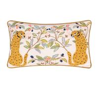 Wylder Tropics Cuscino imbottito in poliestere e cotone ricamato con ghepardo a specchio