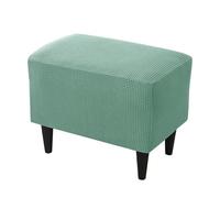 WYLEBER Copri Poggiapiedi Elasticizzati,Copri Pouf Rettangolari Morbidi e Antiscivolo per la Protezione dei Mobili del Soggiorno(Pea Green)