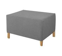 WYLEBER Copri Pouf Universali Elasticizzati,Copri Poggiapiedi Rettangolare con Fondo Elastico,per Soggiorno Camera da Letto(Light Gray,L)