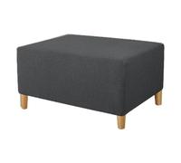 WYLEBER Copri Pouf Universali Elasticizzati,Copri Poggiapiedi Rettangolare con Fondo Elastico,per Soggiorno Camera da Letto(Dark Gray,L)