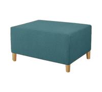 WYLEBER Copri Pouf Universali Elasticizzati,Copri Poggiapiedi Rettangolare con Fondo Elastico,per Soggiorno Camera da Letto(Peacock Blue,L)