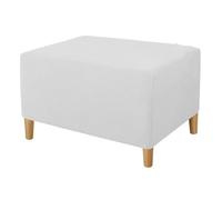 WYLEBER Copri Pouf Universali Elasticizzati,Copri Poggiapiedi Rettangolare con Fondo Elastico,per Soggiorno Camera da Letto(White,L)