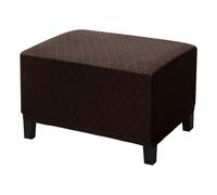 WYLEBER Rettangolare Copri Pouf,Universale Lavabile Copri Poggiapiedi con Fondo Elastico,Fodera per Poggiapiedi Elasticizzata Antiscivolo Protezione Mobili per Soggiorno(Dark Brown)