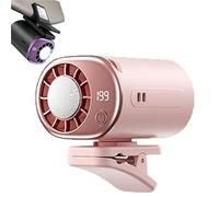 WYLFYJP Ventilatore For Condizionatore D'aria Con Clip For Auto Display LED, Mini Ventilatori Di Raffreddamento Personale Rotazione A 360°, 199 Velocità Regolabili, Portatile(Pink)