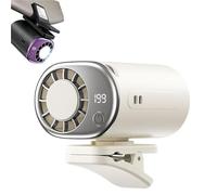 WYLFYJP Ventilatore For Condizionatore D'aria Con Clip For Auto Display LED, Mini Ventilatori Di Raffreddamento Personale Rotazione A 360°, 199 Velocità Regolabili, Portatile(Beige)