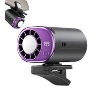 WYLFYJP Ventilatore For Condizionatore D'aria Con Clip For Auto Display LED, Mini Ventilatori Di Raffreddamento Personale Rotazione A 360°, 199 Velocità Regolabili, Portatile(Black)