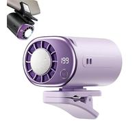 WYLFYJP Ventilatore For Condizionatore D'aria Con Clip For Auto Display LED, Mini Ventilatori Di Raffreddamento Personale Rotazione A 360°, 199 Velocità Regolabili, Portatile(Purple)