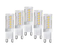 WYLIELAMSH 5pcs G9 Led Light Bulb 3w 5w 6w 7w 9w 12w Replace 40w Halogen Lamp Warm/cold White/natural White(3W/Cool White)