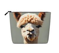 WYLXIN Alpaca Avatar - Borsa per il trucco in canapa finta, ecologica e durevole, design semplice, facile da riporre i tuoi oggetti essenziali di bellezza, nero, taglia unica