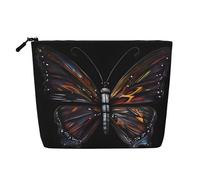 WYLXIN Borsa per il trucco in canapa finta con farfalla misteriosa. Ecologica e durevole, design semplice, facile da riporre i tuoi oggetti essenziali di bellezza.