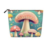 WYLXIN Pretty Little Mushrooms - Borsa per il trucco in canapa finta, ecologica e durevole, design semplice, facile da riporre i tuoi oggetti essenziali di bellezza, nero, taglia unica