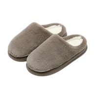 WYLXIN Scarpe da Spiaggia Pantofole Invernali Morbide Pannelli con Spola Spessa Scarpe Piatta Casuali Comode Semplici Scarpe da Letto Non Slip-caffè-40-41