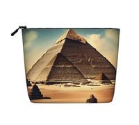 WYLXIN Sognando le piramidi di Khufu Borsa per il trucco in canapa finta. Ecologica e durevole, design semplice, facile da riporre i tuoi elementi essenziali di bellezza.