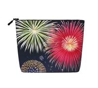 WYLXIN Splendid Fireworks - Trousse in canapa finta, ecologica e durevole, design semplice, facile da riporre i tuoi oggetti essenziali di bellezza, nero, taglia unica