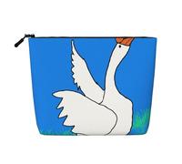 WYLXIN White Goose Spread Its Wings Fake Hemp Makeup Bag. Ecologico e durevole, design semplice, facile da riporre i tuoi elementi essenziali di bellezza.