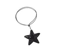 WYLZLKX Bella borsa/collana con ciondolo a forma di stella, collana in corda per gioielli, con struttura in pelle adatta, Approx. 35.43inch(90cm), Pelle