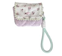 WYLZLKX Borsa protettiva morbida per fotocamera in cotone floreale per tutti i giorni, Fucsia e Blu, As Shown, Colore3