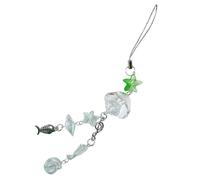 WYLZLKX Charm a tema marino con perline a forma di telefono, con ciondolo a forma di conchiglia, elegante cordino per un tocco personalizzato, Approx.16cm/6.3inches, Acrilico