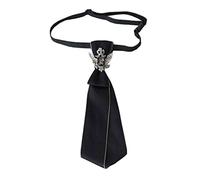 WYLZLKX Cravatta da uomo vintage gotica per catena di metallo pre-annodata. Nero-2