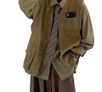 WYLZLKX Cravatta Vintage a Righe per Donne e Uomini - Stile Giapponese Casual Versatile - Accessori per Camicie - Jiwu Champagne Legata a Mano