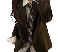 WYLZLKX Cravatta Vintage a Righe per Donne e Uomini - Stile Giapponese Casual Versatile - Accessori per Camicie - Marrone Caffè