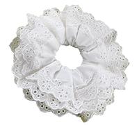 WYLZLKX Elastici per capelli da donna e ragazza, elastici per capelli in pizzo, accessori per capelli per donne e ragazze da indossare tutti i giorni. Pizzo bianco a quattro strati