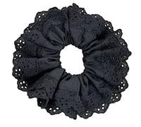 WYLZLKX Elastici per capelli da donna e ragazza, elastici per capelli in pizzo, accessori per capelli per donne e ragazze da indossare tutti i giorni. Pizzo nero a quattro strati