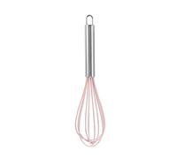 WYLZLKX Frusta manuale in silicone, frusta manuale per uova, durevole, utensili da cucina per pasticceria, per cottura e cottura, rosa, 25,4 cm