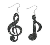 WYLZLKX Orecchini pendenti in acrilico nero con note musicali colorate, orecchini alla moda per donne e ragazze, Approx.2.6x7.6cm/1.02x2.99inch, Acrilico, Acrilico.