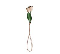 WYLZLKX Tulipani Portachiavi in pelle elegante ciondolo a forma di fiore da appendere ornamento adatto per auto lente retrovisore borsa decorazione portachiavi ciondolo, bianco, Approx. 12.20inch(31cm