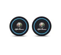 WYMF 2 Pezzi Sottobicchieri per Auto per Alfa Romeo Giulia Giulietta 2017-2020, Sottobicchieri da Auto Spesso Sottobicchieri Car Coaster Portabicchieri Inserto Sottobicchieri,C